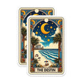 (2 Pack) Evening Ocean View Magnet - 5" On Longest Side - Sticks to Smooth Flat Surfaces - Made in USA - MAG10306