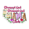 (2 Pack) Stressed Out Mama Club Magnets - Funny Mom Life Decor - New Parent Refrigerator Art - 5 Inches On Longest Side - Thick Durable Magnet - Made in USA - MAG24229