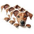 (3 Pack) Dog Breed Decals - Puppy Peek Decal - Cute Pet Laptop - 3 Inches On Longest Side - Easy Peel & Apply - Made in USA - 3MCS8612