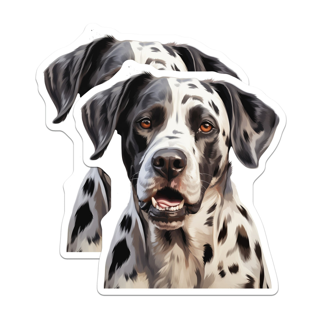 (2 Pack) Spotted Dog Portrait Magnets - Pet Lover Gift Idea - Refrigerator Decor - Cute Animal Fridge Magnet - 5 Inches On Longest Side - Thick Durable Magnet - Made in USA - MAG39119