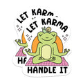 (2 Packs) Let Karma Handle It Magnets - Meditating Frog Peaceful Zen Namaste Magnets - 5 Inches On Longest Side - Premium Magnet - for Fridges, Toolboxes, Cars - Made in USA - MAG2305