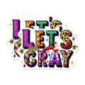 (2 Pack) Mardi Gras Crawfish Magnets - Lets Get Cray Decor - New Orleans Party Fridge - 5 Inches On Longest Side - Thick Durable Magnet - Made in USA - MAG39161