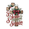 (2 Pack) Christian Christmas Magnets - Jesus is The Reason for The Season Holiday Decor - Religious Faith Home Decor - 5 Inches On Longest Side - Thick Durable Magnet - Made in USA - MAG30504