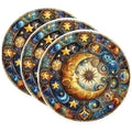 (3 Pack) Moon and Stars Decals - Celestial Sticker Art - Magical Night Sky Decals - 3 Inches On Longest Side - Easy Peel & Apply - Made in USA - 3MCS1002