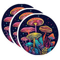 (3 Pack) Mushroom Decals - Fungi Art Stickers - Laptop Decals- 3 Inches On Longest Side - Easy Peel & Apply - Made in USA - 3MCS5590