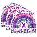 (3 Pack) Alzheimers Awareness Decals - Purple Ribbon - September Decals - 3 Inches On Longest Side - Easy Peel & Apply - Made in USA - 3MCS8555