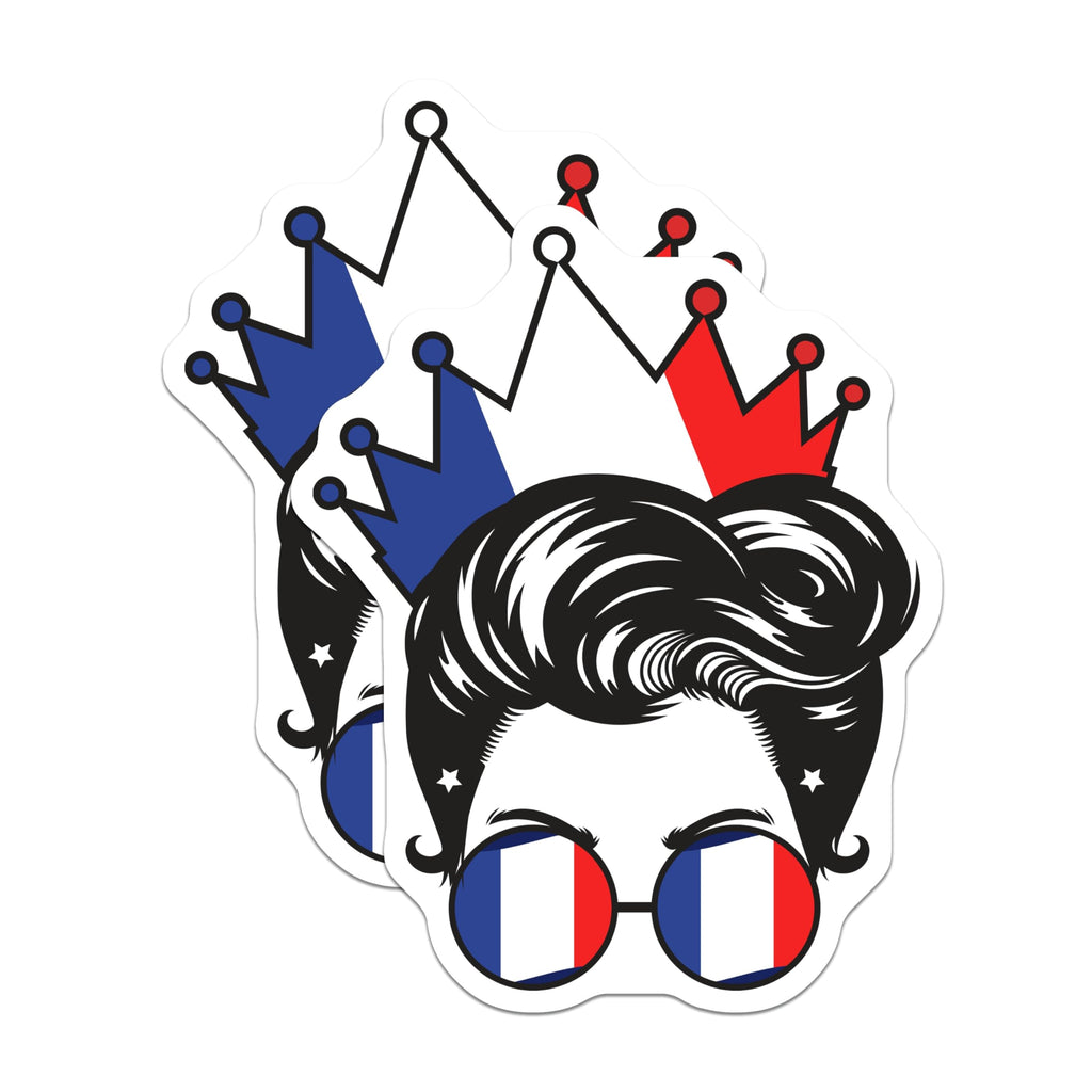 (2 Pack) French Royalty Magnets - French Flag Decor - Regal Culture Art Magnet - 5 Inches On Longest Side - Thick Durable Magnet - Made in USA - MAG19411