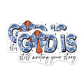 (2 Pack) God is Still Writing Your Story Magnets - Blue Chinoiserie Floral Cross Design - Christian Inspirational Home Decor - 5 Inches On Longest Side - Thick Durable Magnet - Made in USA - MAG24641