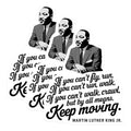 (3 Pack) MLK Quote Decals - Keep Moving - Martin Luther King Jr - 3 Inches On Longest Side - Easy Peel & Apply - Made in USA - 3MCS2533