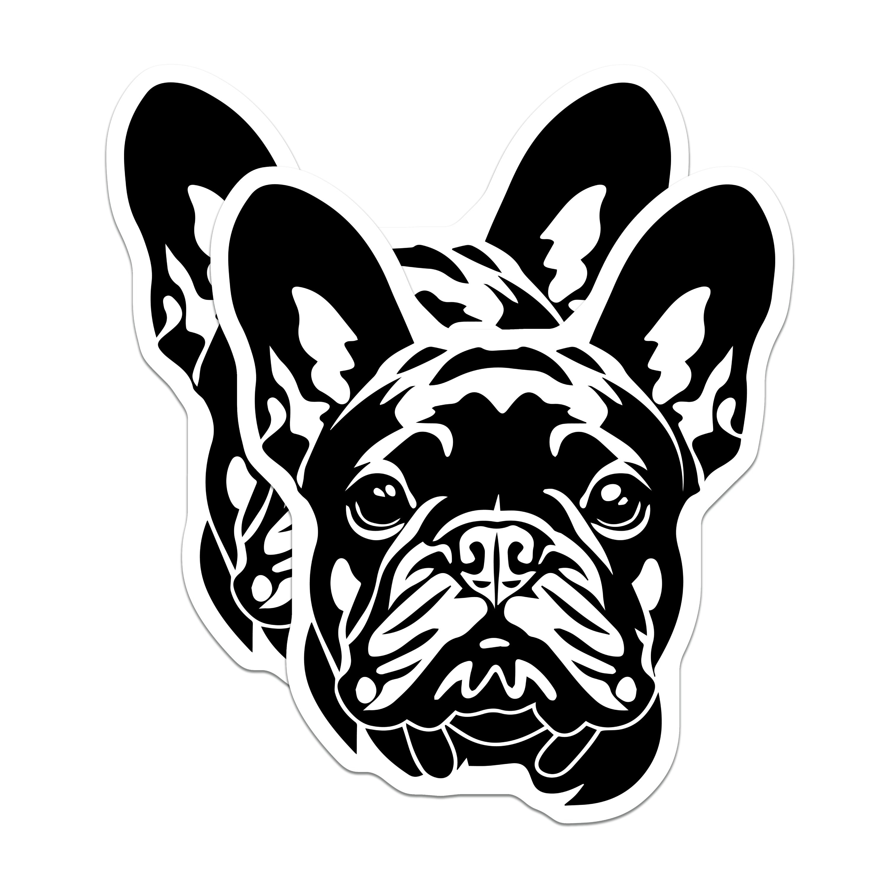 (2 Pack) French Bulldog Magnets - Dog Lover Fridge Decor - Frenchie Art - Pet Parent Accessory - Animal Silhouette Magnet - 5 Inches On Longest Side - Thick Durable Magnet - Made in USA - MAG36332