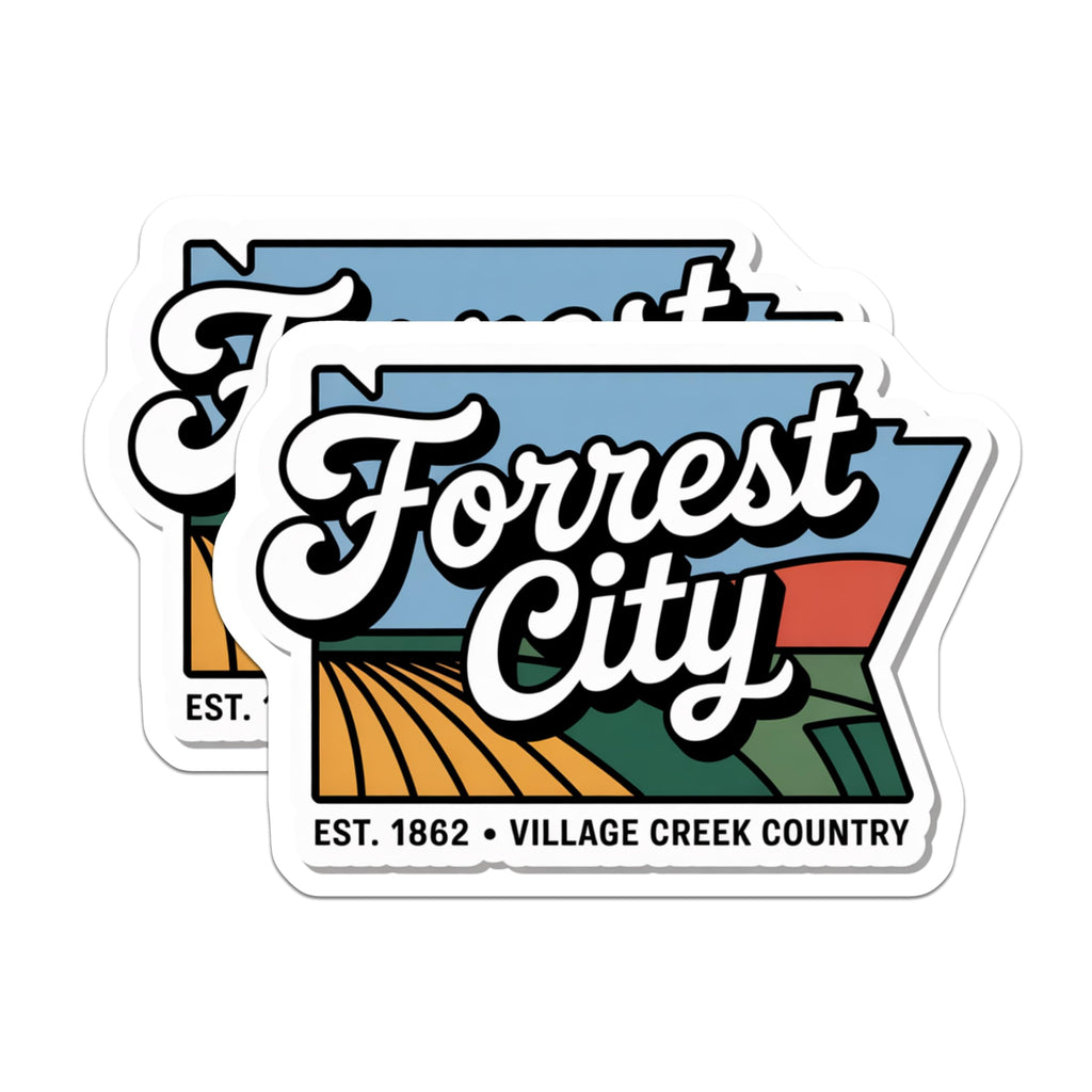 (2 Pack) Forrest City Magnets - Arkansas Souvenir - Village Creek Country Magnet - 5" On Longest Side - Premium Magnet - for Cars, Refrigerators, Toolboxes, Lockers - Made in USA - MAG18231