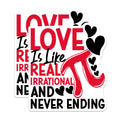 (2 Pack) Irrational Love Magnets - Never Ending Love - Pi Day Magnets - Heart Magnets - 5" On Longest Side - Premium Magnet - for Cars, Refrigerators, Toolboxes, Lockers - Made in USA - MAG16799