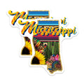 (2 Pack) Mississippi State Magnets - Sunflower Decor - Southwestern Style - 5" On Longest Side - Premium Magnet - for Cars, Refrigerators, Toolboxes, Lockers - Made in USA - MAG18870
