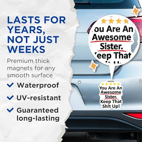 (2 Pack) Funny Quote Magnet - Motivational Fridge Accessories - 5" On Longest Side - Sticks to Smooth Flat Surfaces - Made in USA - MAG9349