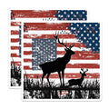 (2 Pack) American Flag Deer Magnets - Patriotic Wildlife Decor - Hunter Vehicle Magnets - Country Refrigerator Accents - 5 Inches On Longest Side - Thick Durable Magnet - Made in USA - MAG20002