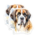 (2 Pack) Saint Bernard Magnets - Watercolor Dog Art - Pet Lover Home Decor - 5 Inches On Longest Side - Thick Durable Magnet - Made in USA - MAG24644