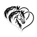 (2 Pack) Horse Head Magnets - Equestrian Lover Decor - Farm Animal Adornments - 5 Inches On Longest Side - Thick Durable Magnet - Made in USA - MAG39169