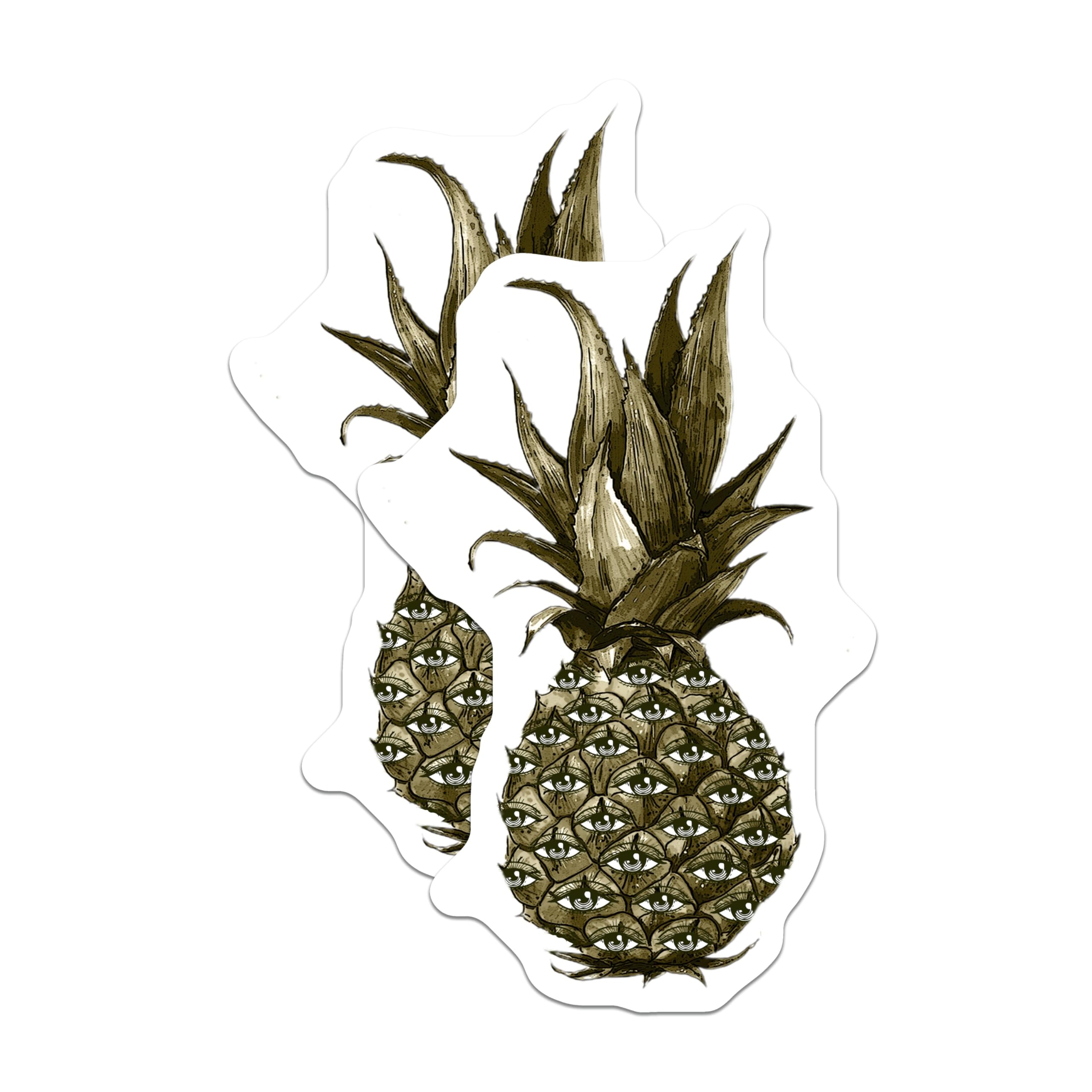 (2 Pack) Pineapple Eye Magnets - Weird Fruit Design - Kitchen Fridge Magnets - 5" On Longest Side - Premium Magnet - for Cars, Refrigerators, Toolboxes, Lockers - Made in USA - MAG16999