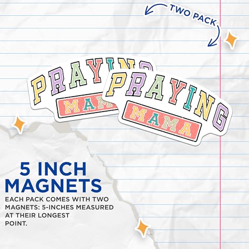 (2 Pack) Praying Mama Magnets Magnets - Faithful Mother Magnet - 5" On Longest Side - Made in USA - Sticks to Refrigerators & Metal Surfaces - MAG9153
