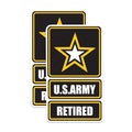 (2 Pack) US Army Retired Magnets - United States Army Military - 5" On Longest Side - Premium Magnet - for Cars, Refrigerators, Toolboxes - Made in USA - MAG1182