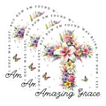 (3 Pack) Amazing Grace Decals - Floral Cross - Christian Laptop Decal - 3 Inches On Longest Side - Easy Peel & Apply - Made in USA - 3MCS0079