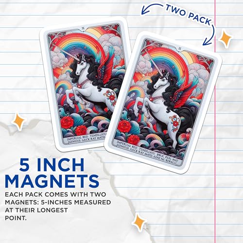 (2 Pack) 5" On Longest Side Magnet - Sticks to Smooth Flat Surfaces - Made in USA - MAG10106