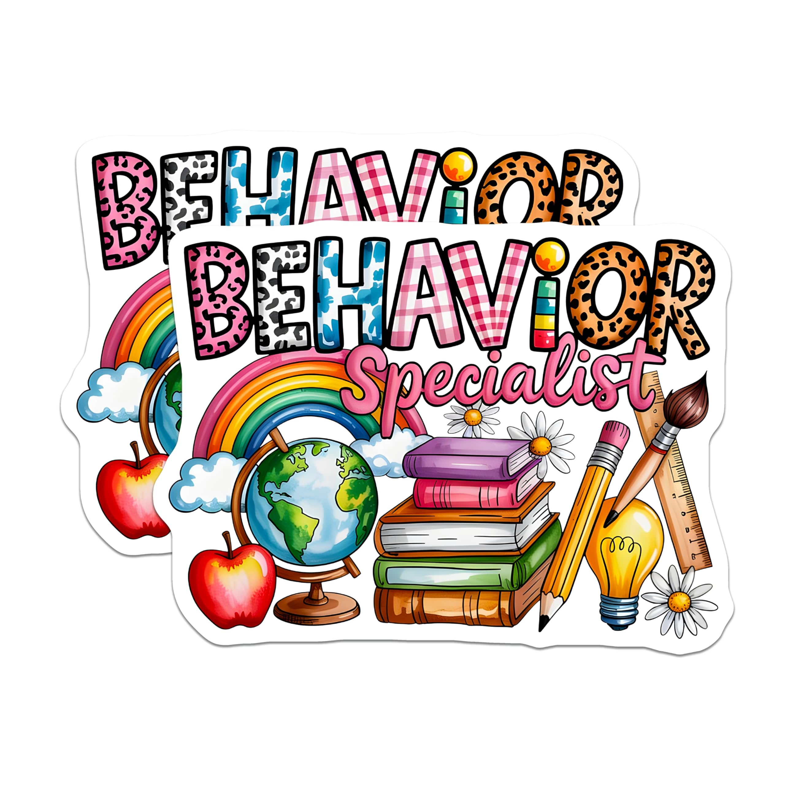 (2 Pack) Behavior Specialist Magnets - ABA Therapist Appreciation - School Psychologist Decor - 5 Inches On Longest Side - Thick Durable Magnet - Made in USA - MAG29740