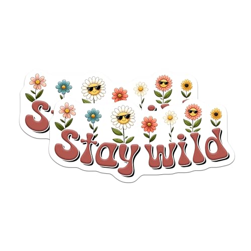 (2 Pack) Stay Wild Magnets - 5" On Longest Side - for Cars, Fridges, Toolboxes - Made in USA - MAG8176