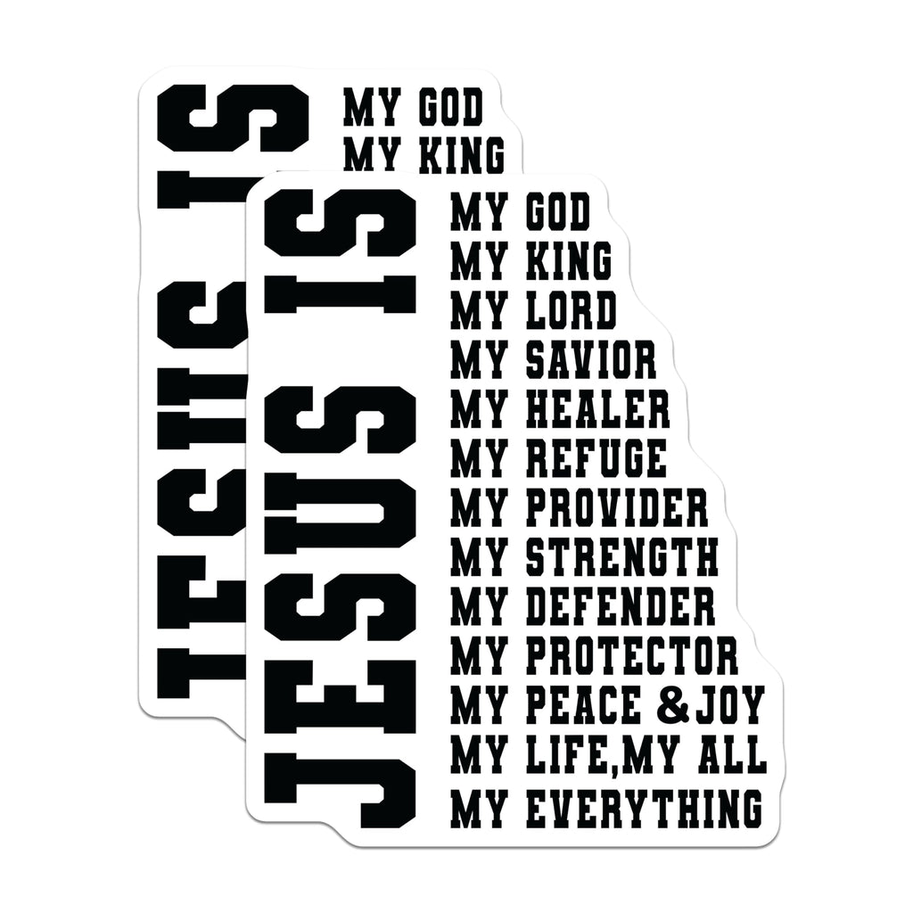 (2 Pack) Jesus is My Everything Magnets - Christian Faith Affirmation - Spiritual Religious Decor - 5 Inches On Longest Side - Thick Durable Magnet - Made in USA - MAG24987