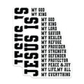 (2 Pack) Jesus is My Everything Magnets - Christian Faith Affirmation - Spiritual Religious Decor - 5 Inches On Longest Side - Thick Durable Magnet - Made in USA - MAG24987