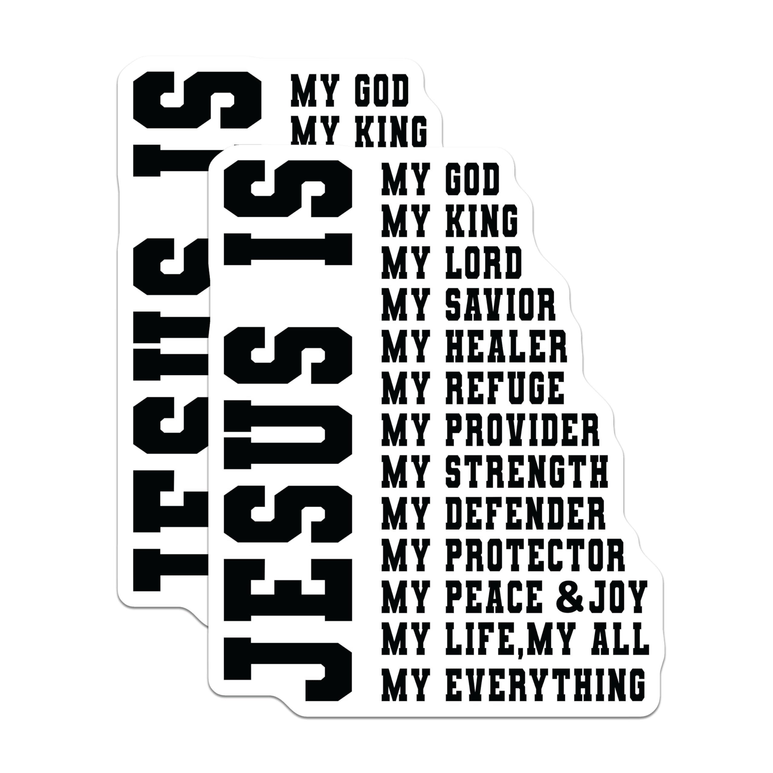 (2 Pack) Jesus is My Everything Magnets - Christian Faith Affirmation - Spiritual Religious Decor - 5 Inches On Longest Side - Thick Durable Magnet - Made in USA - MAG24987