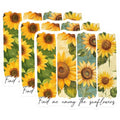 (3 Pack) Sunflower Decals - Floral Laptop Decals - Find Me Among The Sunflowers - Stickers - 3 Inches On Longest Side - Easy Peel & Apply - Made in USA - 3MCS8215