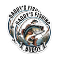 (2 Pack) Daddy's Fishing Buddy Magnets - Bass Fishing Tackle Box Refrigerator Decor - Father's Day Dad Angler Presents - 5 Inches On Longest Side - Thick Durable Magnet - Made in USA - MAG36328
