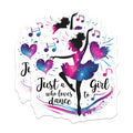 (2 Pack) Ballerina Dance Magnets - Galaxy Dancer Decor - Inspirational Quote Fridge Art - 5 Inches On Longest Side - Thick Durable Magnet - Made in USA - MAG19646