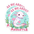 (2 Pack) Axolotl Magnets - Cute Axolotl Cartoon - Fun Axolotl Decoration - 5" On Longest Side - for Cars, Fridges, Toolboxes - Made in USA - MAG7789