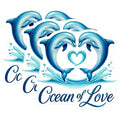(3 Pack) Dolphin Love Decals - Ocean Theme - Laptop Decals - 3 Inches On Longest Side - Easy Peel & Apply - Made in USA - 3MCS4838