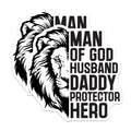 (2 Pack) Christian Dad Magnets - Lion Husband Daddy - Protector Hero Refrigerator Magnets - 5" On Longest Side - Premium Magnet - for Cars, Refrigerators, Toolboxes, Lockers - Made in USA - MAG14241
