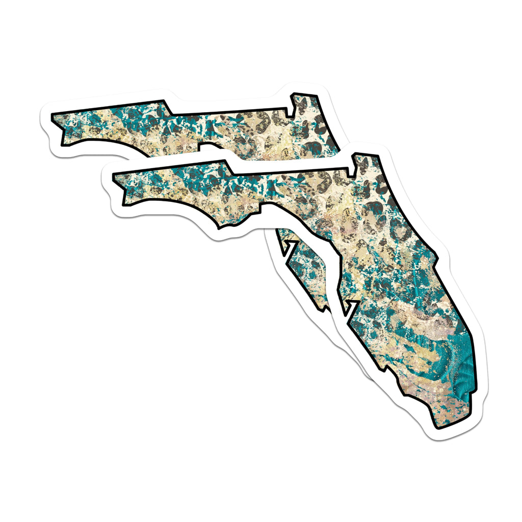 (2 Pack) Florida Magnets - State Map Decor - Decorative Fridge Magnets - 5" On Longest Side - Premium Magnet - for Cars, Refrigerators, Toolboxes, Lockers - Made in USA - MAG18698