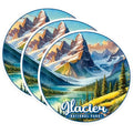 (3 Pack) Glacier National Park Decals - Laptop Decal - Scenic Decals - 3 Inches On Longest Side - Easy Peel & Apply - Made in USA - 3MCS0464