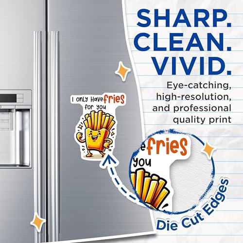 (2 Pack) Fries Magnets Magnets - Funny Kitchen Decor - Kitchen Accents - 5" On Longest Side - Made in USA - Sticks to Refrigerators & Metal Surfaces - MAG8780