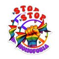 (2 Pack) Stop Homophobia Magnets - LGBTQ Pride - Equality Love Magnets - 5" On Longest Side - Premium Magnet - for Cars, Refrigerators, Toolboxes, Lockers - Made in USA - MAG16527
