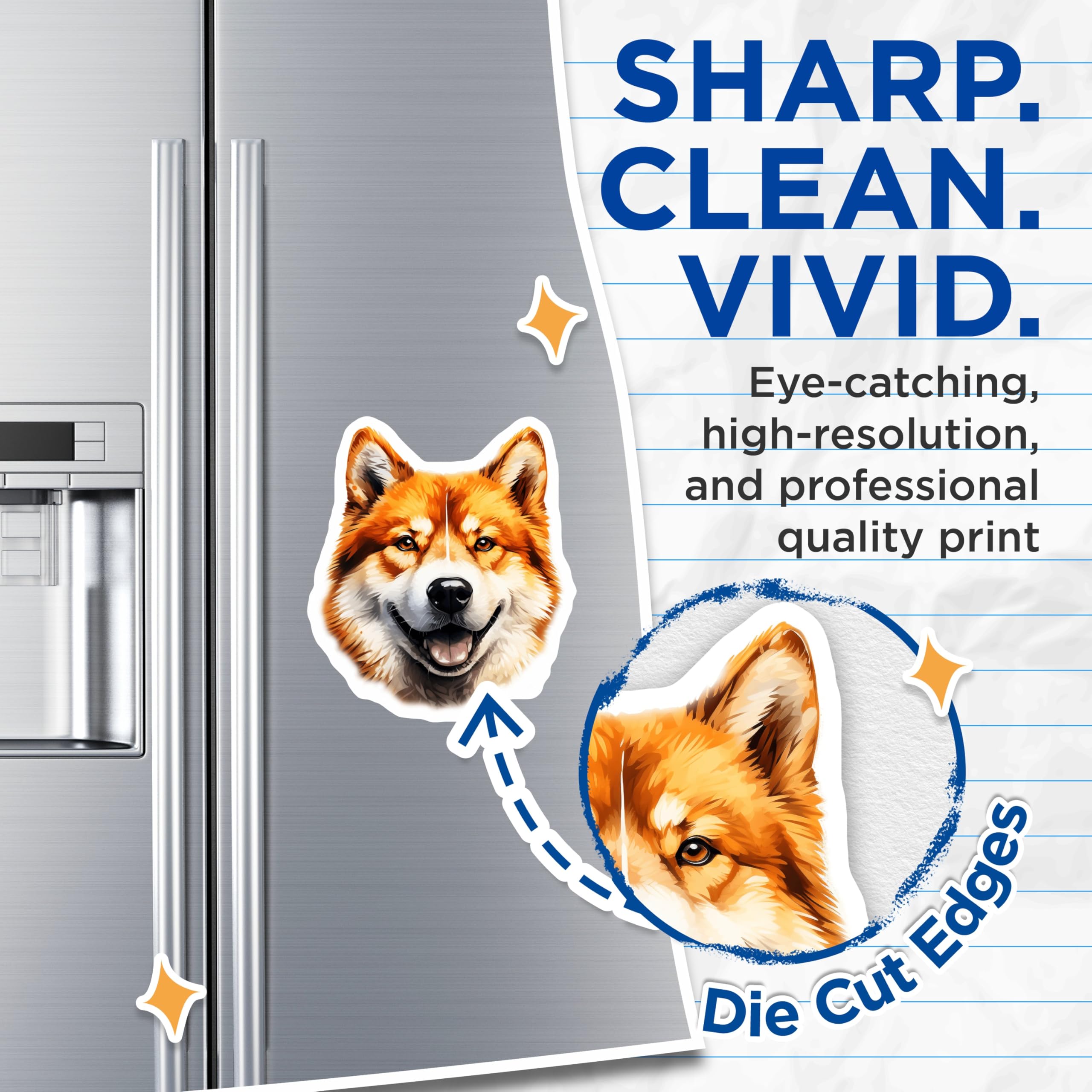 (2 Pack) Adorable Corgi Magnets - Cute Dog Lover Decor - Pet Parent Accessory - 5 Inches On Longest Side - Thick Durable Magnet - Made in USA - MAG25747