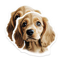 (2 Pack) Adorable Puppy Magnets - Cute Dog Art Magnet - Pet Lover Fridge Decor - Dog Mom Dad Present - 5 Inches On Longest Side - Thick Durable Magnet - Made in USA - MAG28323