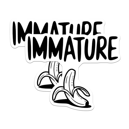 (2 Pack) Immature Magnets - Funny Baa Joke - Humorous Fridge Decoration - 5" On Longest Side - for Cars, Fridges, Toolboxes - Made in USA - MAG6753