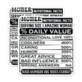 (2 Pack) Mother Nutritional Facts Stickers - Funny Mom Decal - Amazing Woman - 5" On Longest Side - Sticks to Smooth Flat Surfaces - Made in USA - BMCS15995
