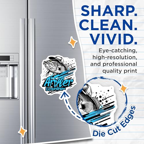 (2 Pack) Angler Extraordinaire Magnets - Fishing Enthusiast - Bass Fishing Art - 5" On Longest Side - for Cars, Refrigerators, Toolboxes, Lockers - Made in USA BMCS3350