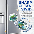 (2 Pack) Just Froggin Around Magnets - Frog Skateboard Art - Fun Fridge Magnets - Unique Novelty Magnets - 5" On Longest Side - for Cars, Fridges, Toolboxes - Made in USA - MAG4580