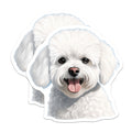 (2 Pack) Bichon Frise Magnets - Maltese Dog Puppy Decor - Cute Animal Fridge Accessories for Dog Lovers - 5 Inches On Longest Side - Thick Durable Magnet - Made in USA - MAG25716