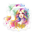 (2 Pack) Virgo Stickers - Zodiac Sign Sticker - Astrology Sticker - Colorful Art Stickers - Celestial Stickers - 5" On Longest Side - Sticks to Smooth Flat Surfaces - Made in USA - BMCS6794