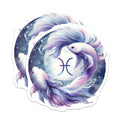 (2 Pack) Pisces Zodiac Magnets - Astrology Horoscope Decor - Celestial Fish Art - Spiritual Sign - 5 Inches On Longest Side - Thick Durable Magnet - Made in USA - MAG37153